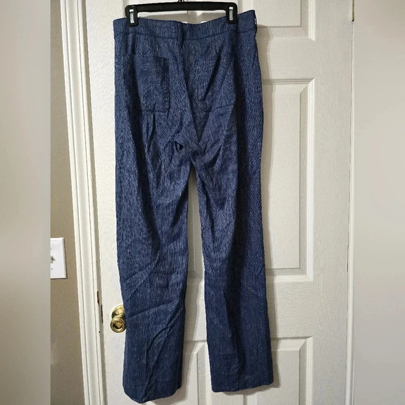 NWOT NYDJ Striped Straight-Leg Linen Blend Trouser Pants w/ Lift/Tuck Technology - Picture 8 of 13